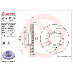 BREMBO Piduriketas 09.9181.10