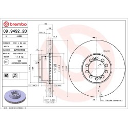 BREMBO Piduriketas 09.9492.20