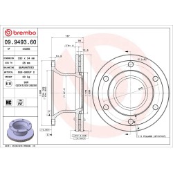 BREMBO Piduriketas 09.9493.60