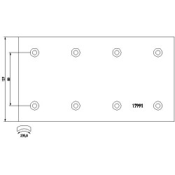 TEXTAR Piduriklotsi komplekt,trummelpidur 1799101
