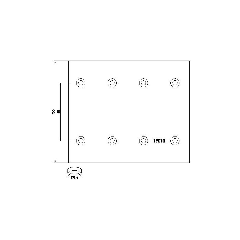 TEXTAR Piduriklotsi komplekt,trummelpidur 1901005