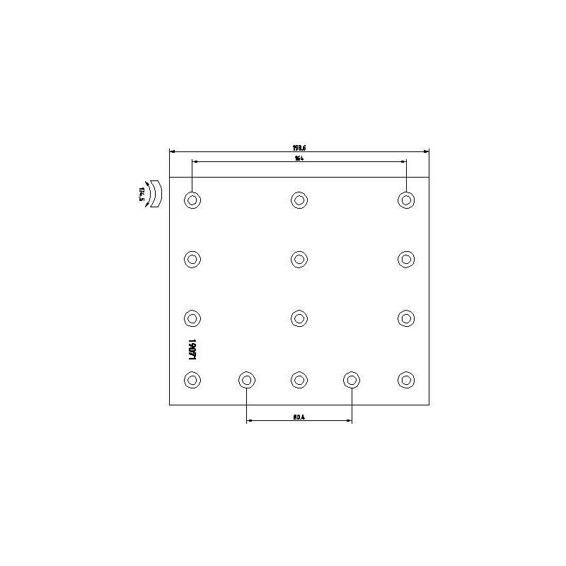 TEXTAR Piduriklotsi komplekt,trummelpidur 1907105