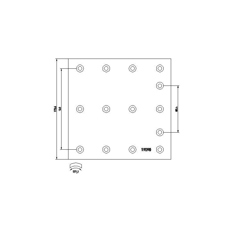 TEXTAR Piduriklotsi komplekt,trummelpidur 1909002
