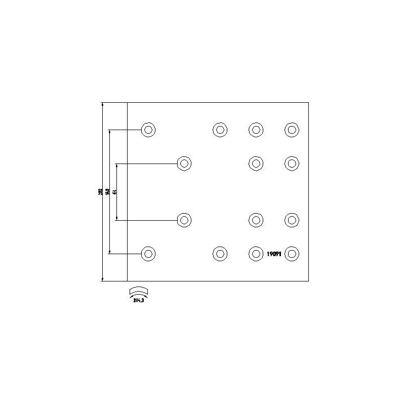 TEXTAR Piduriklotsi komplekt,trummelpidur 1909102