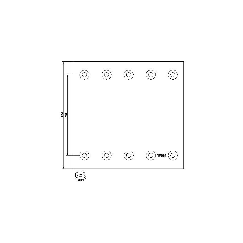 TEXTAR Piduriklotsi komplekt,trummelpidur 1909439