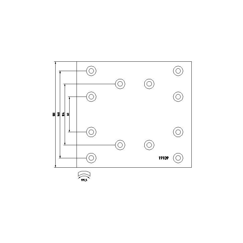 TEXTAR Piduriklotsi komplekt,trummelpidur 1910902