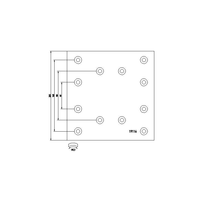 TEXTAR Piduriklotsi komplekt,trummelpidur 1911602