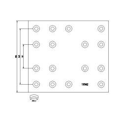 TEXTAR Piduriklotsi komplekt,trummelpidur 1934202