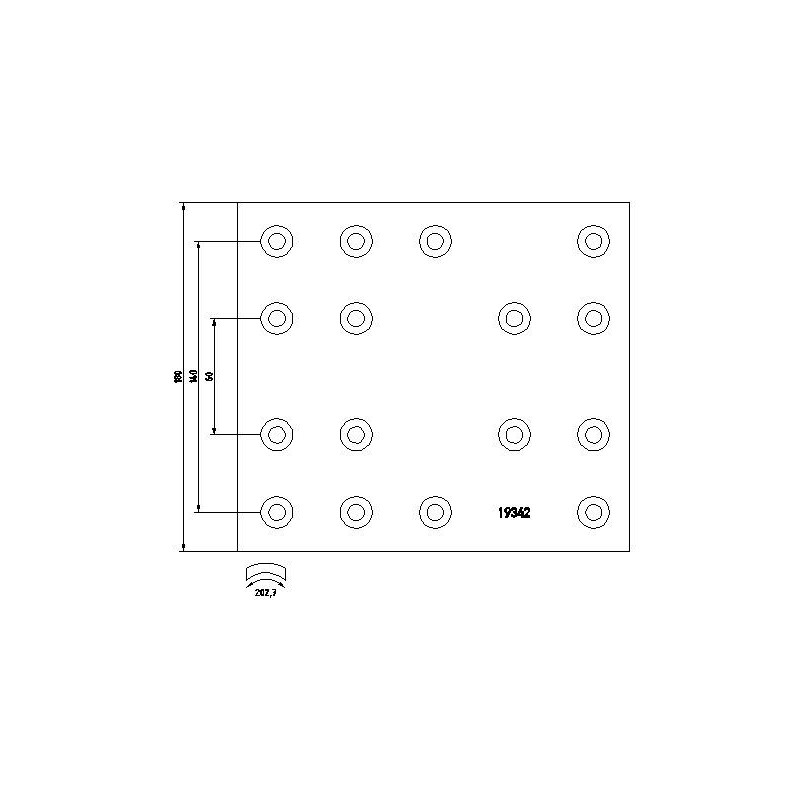 TEXTAR Piduriklotsi komplekt,trummelpidur 1934202