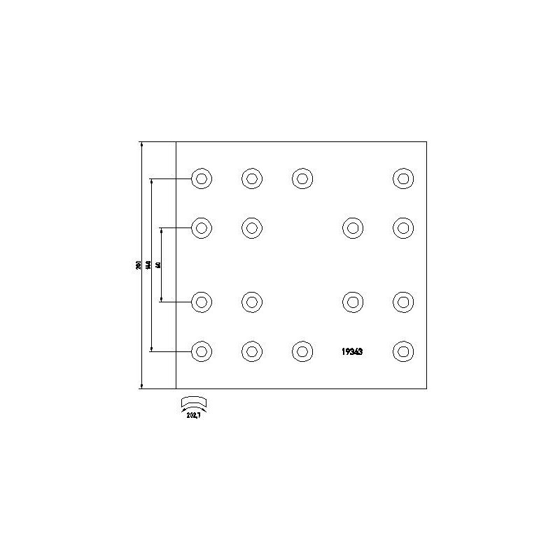 TEXTAR Piduriklotsi komplekt,trummelpidur 1934302