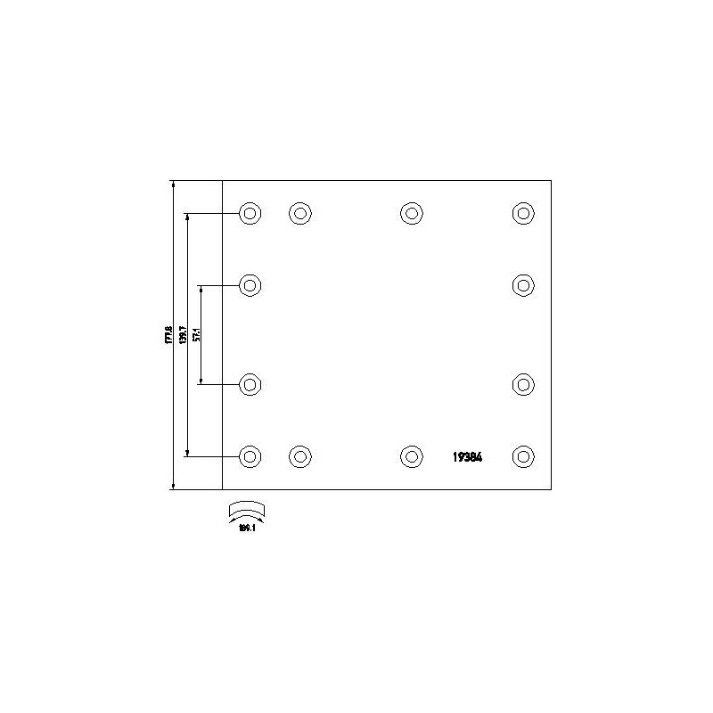 TEXTAR Piduriklotsi komplekt,trummelpidur 1938402