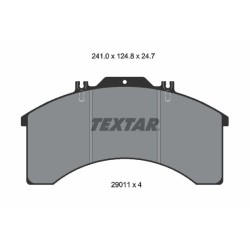 TEXTAR Piduriklotsi komplekt,ketaspidur 2901105