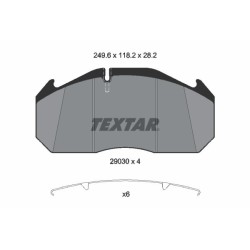 TEXTAR Piduriklotsi komplekt,ketaspidur 2903007