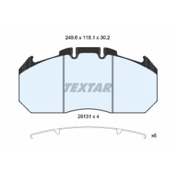 TEXTAR Piduriklotsi komplekt,ketaspidur 2913103