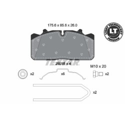 TEXTAR Piduriklotsi komplekt,ketaspidur 2928503