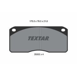 TEXTAR Piduriklotsi komplekt,ketaspidur 2930201
