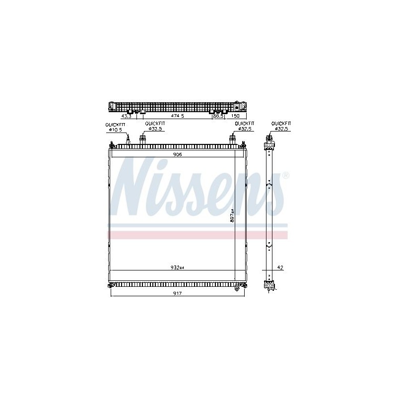NISSENS Radiaator,mootorijahutus 606764
