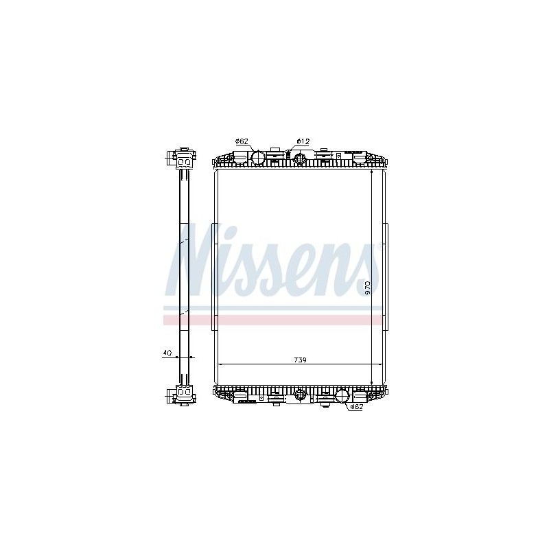 NISSENS Radiaator,mootorijahutus 614190