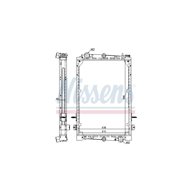 NISSENS Radiaator,mootorijahutus 61427A