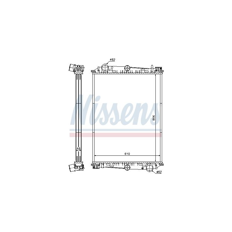 NISSENS Radiaator,mootorijahutus 614400