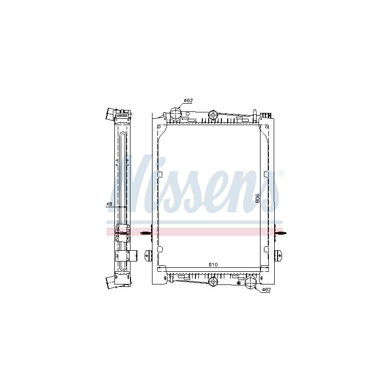 NISSENS Radiaator,mootorijahutus 61440A