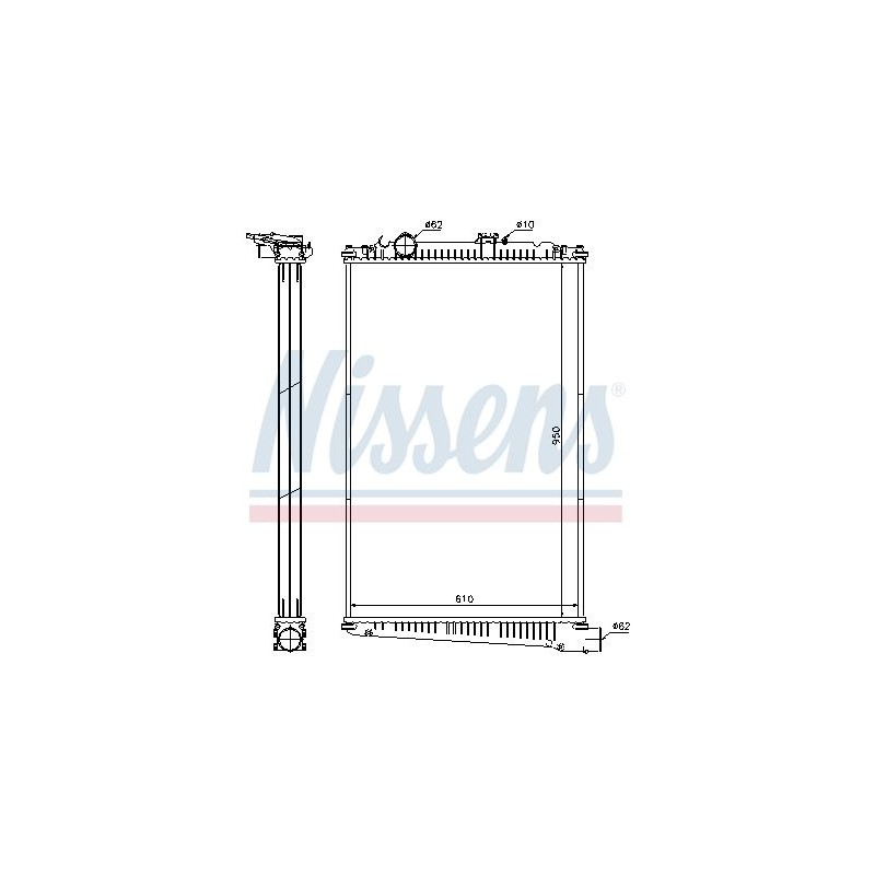 NISSENS Radiaator,mootorijahutus 614420