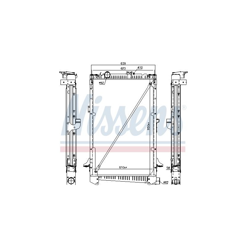 NISSENS Radiaator,mootorijahutus 61442A