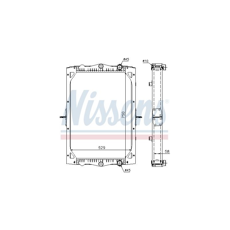 NISSENS Radiaator,mootorijahutus 61444A