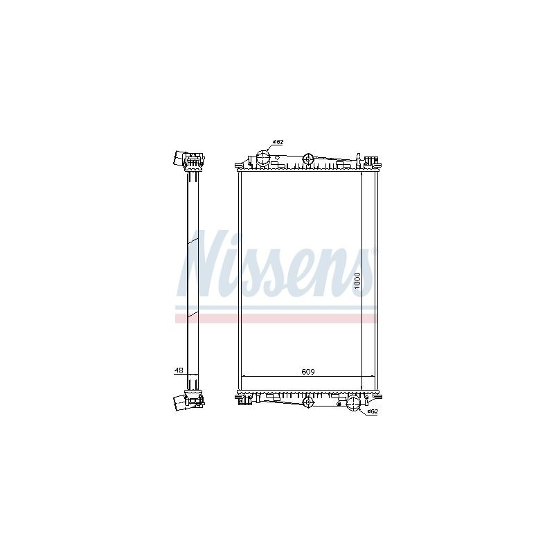 NISSENS Radiaator,mootorijahutus 614460
