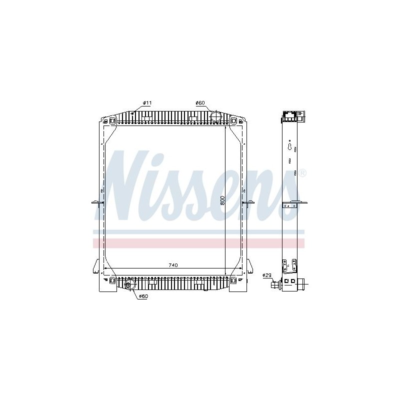 NISSENS Radiaator,mootorijahutus 61973A