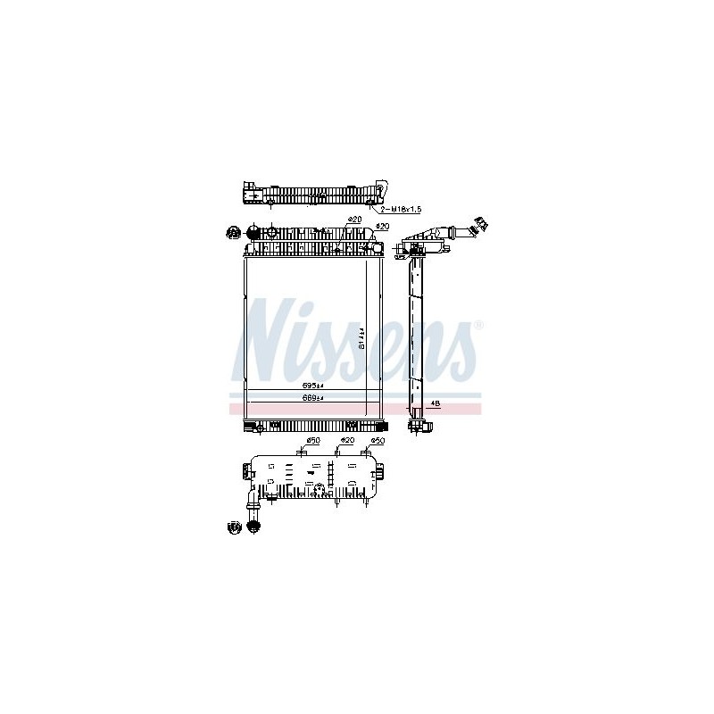 NISSENS Radiaator,mootorijahutus 62648