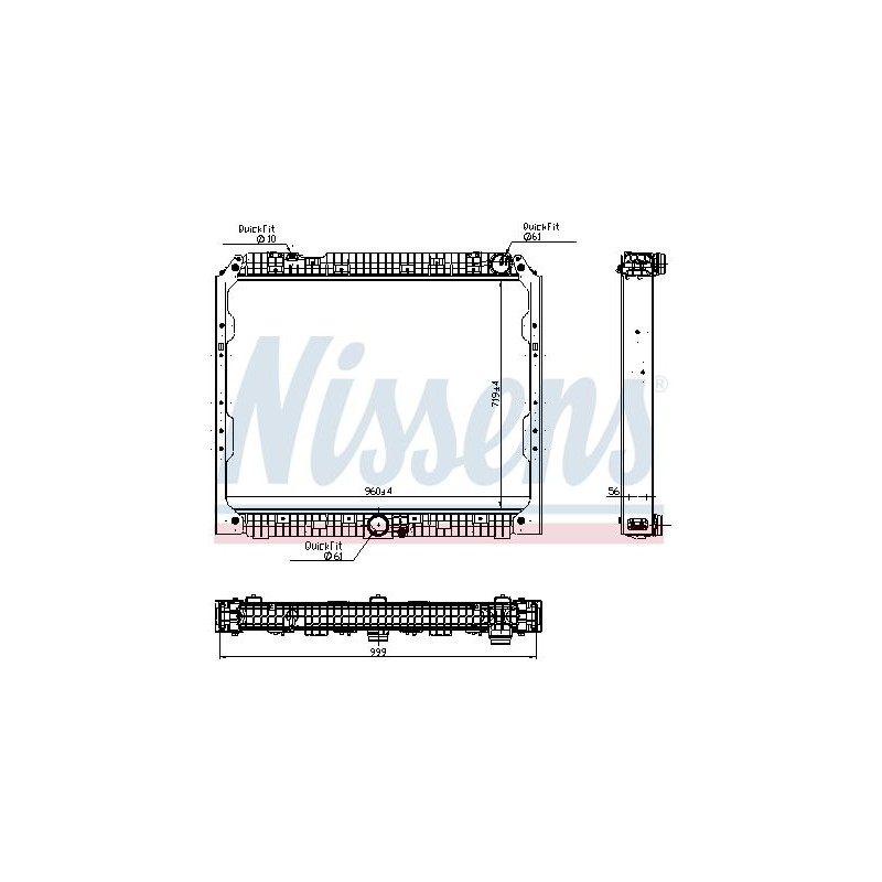NISSENS Radiaator,mootorijahutus 627002