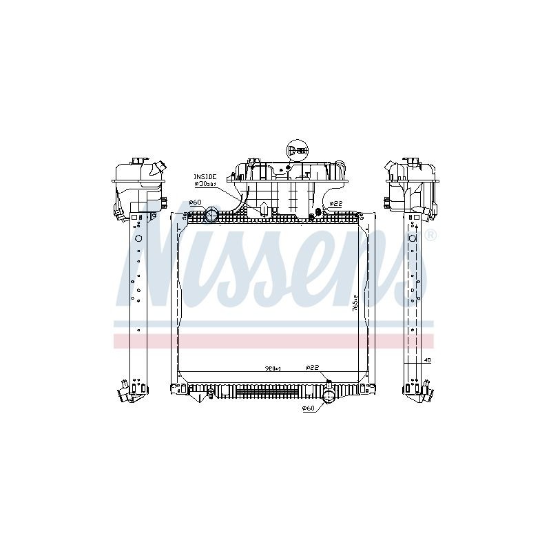 NISSENS Radiaator,mootorijahutus 62875