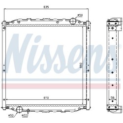 NISSENS Radiaator,mootorijahutus 62877A