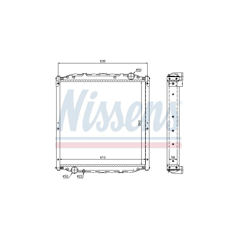 NISSENS Radiaator,mootorijahutus 62877A
