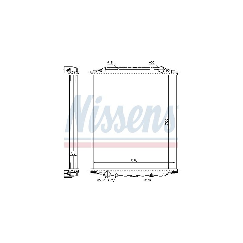 NISSENS Radiaator,mootorijahutus 628780
