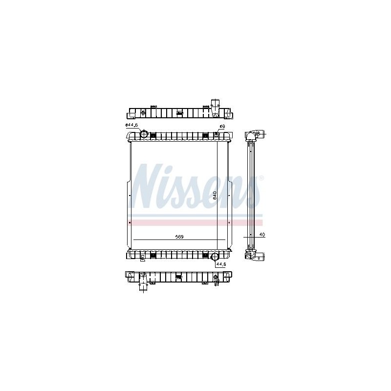 NISSENS Radiaator,mootorijahutus 63332