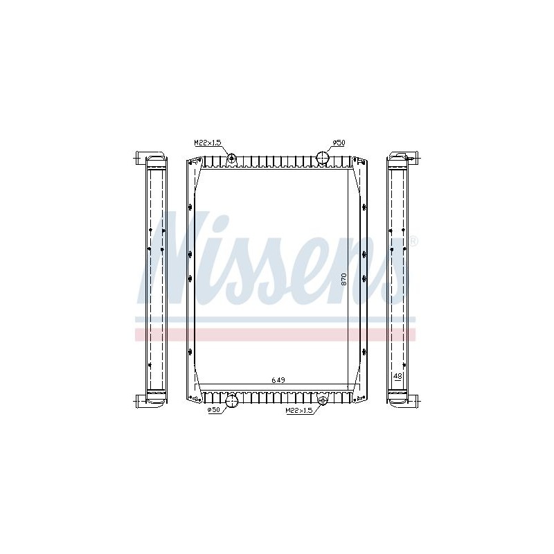 NISSENS Radiaator,mootorijahutus 63845A