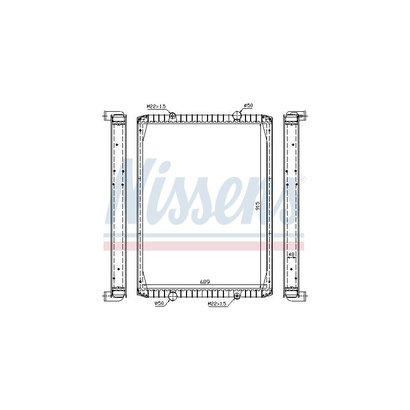 NISSENS Radiaator,mootorijahutus 63848A