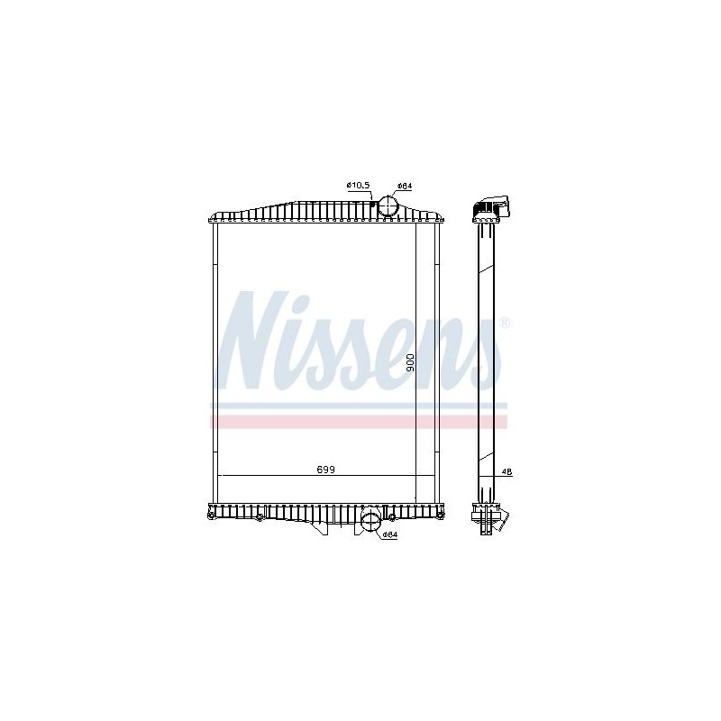 NISSENS Radiaator,mootorijahutus 654630