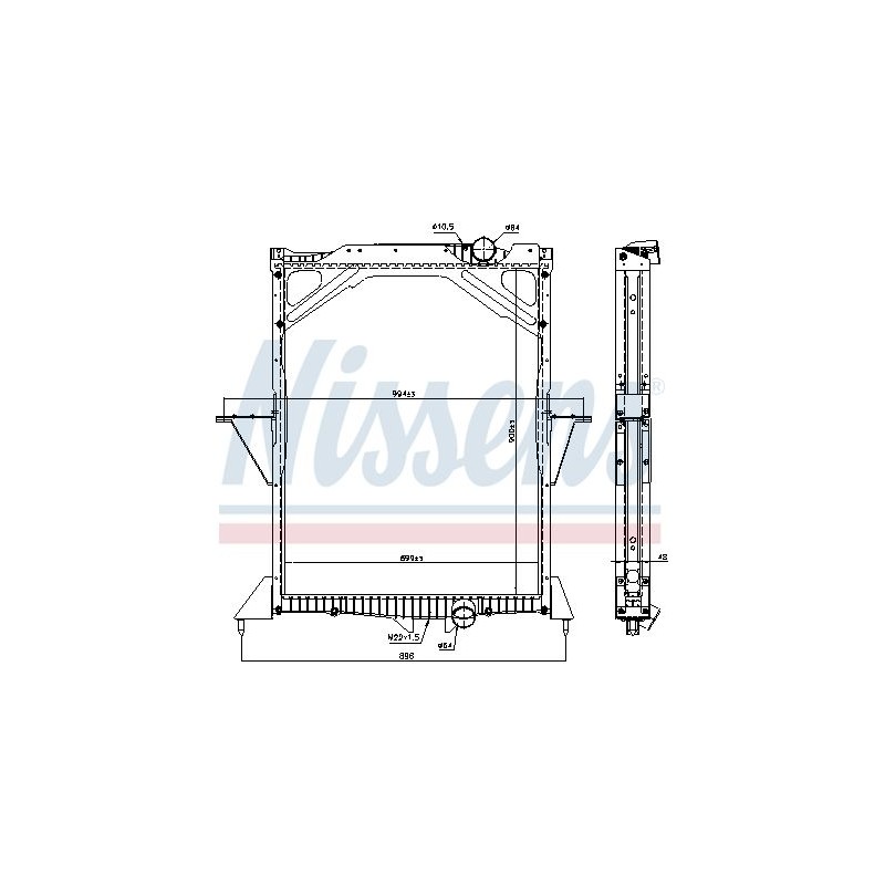 NISSENS Radiaator,mootorijahutus 65466A