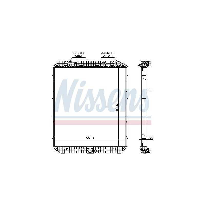 NISSENS Radiaator,mootorijahutus 671760