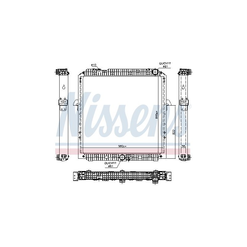 NISSENS Radiaator,mootorijahutus 67191