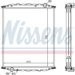 NISSENS Radiaator,mootorijahutus 672200