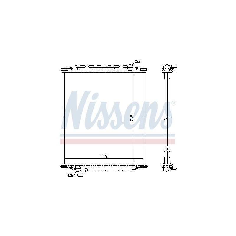 NISSENS Radiaator,mootorijahutus 672200