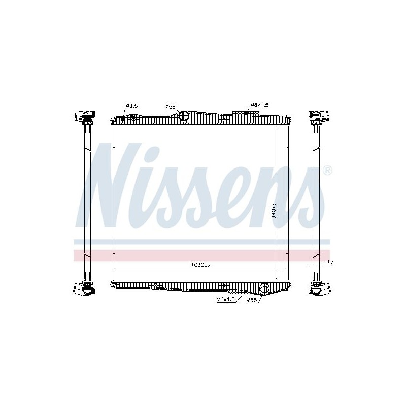 NISSENS Radiaator,mootorijahutus 672900
