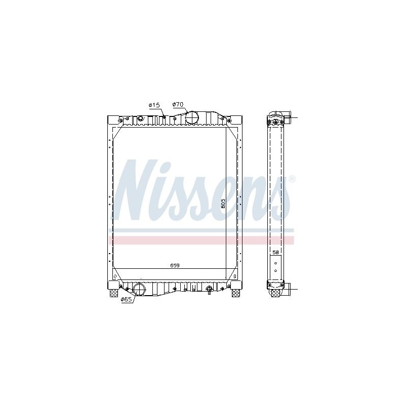 NISSENS Radiaator,mootorijahutus 69609