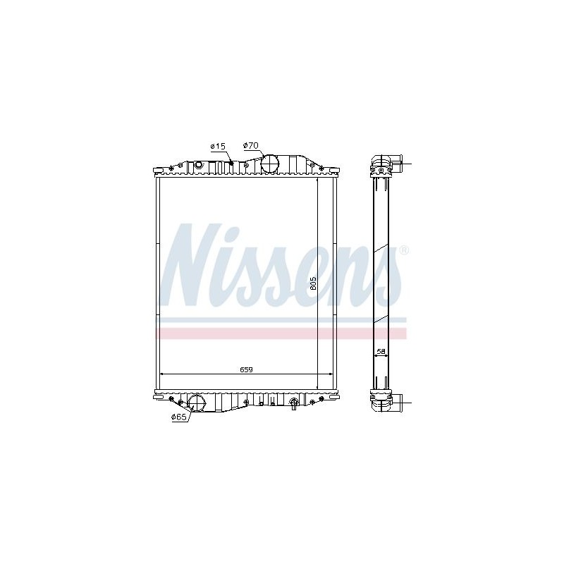 NISSENS Radiaator,mootorijahutus 696090