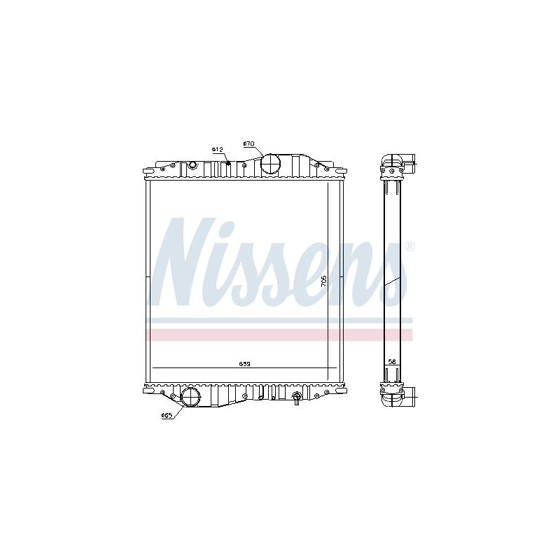 NISSENS Radiaator,mootorijahutus 696100