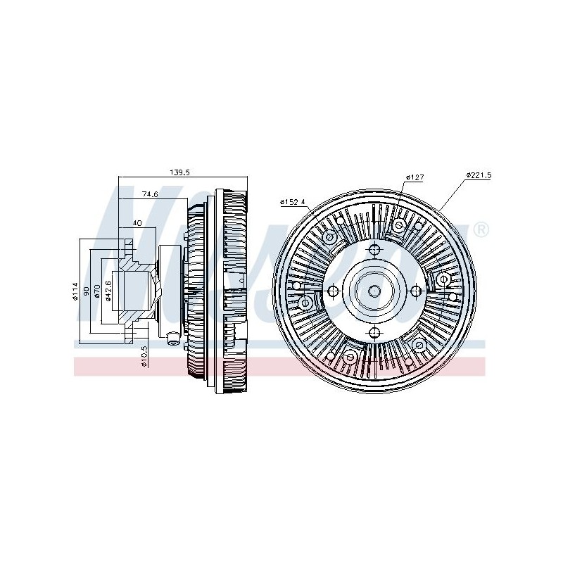 NISSENS Sidur, radiaatoriventilaator 86039